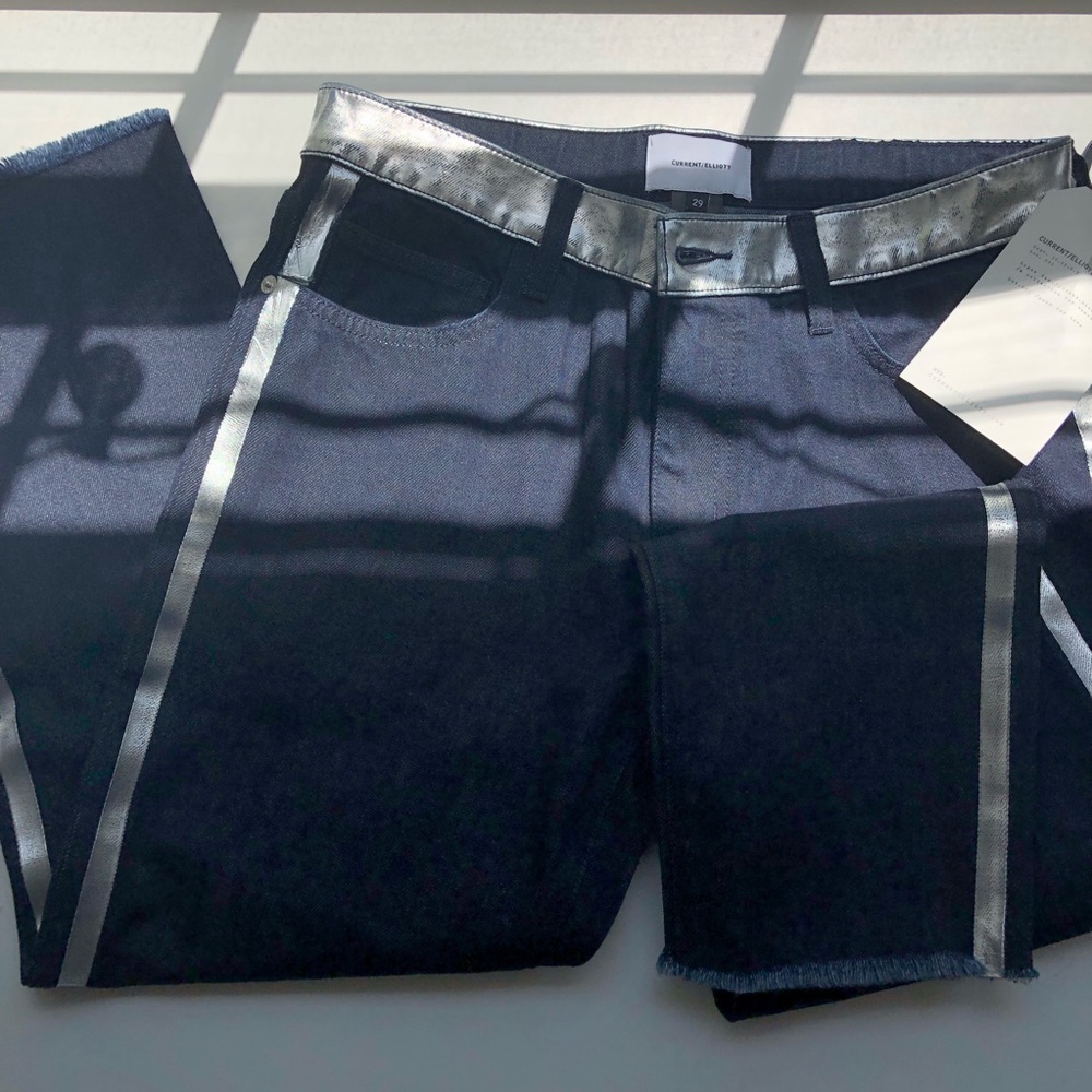 Current / Elliott Fling  Jeans w/Metallic Stripes